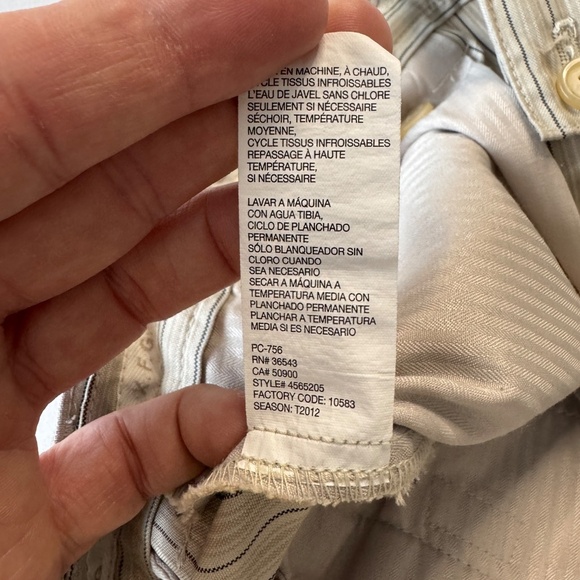 Izod XFG Men's 40 Lightweight Striped Golf Shorts Beige/Tan Outdoor Performance - Picture 9 of 14